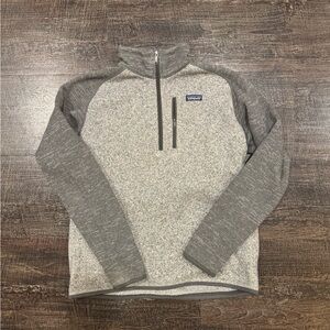 Patagonia Gray Quarter-Zip Fleece Pullover Mens Large